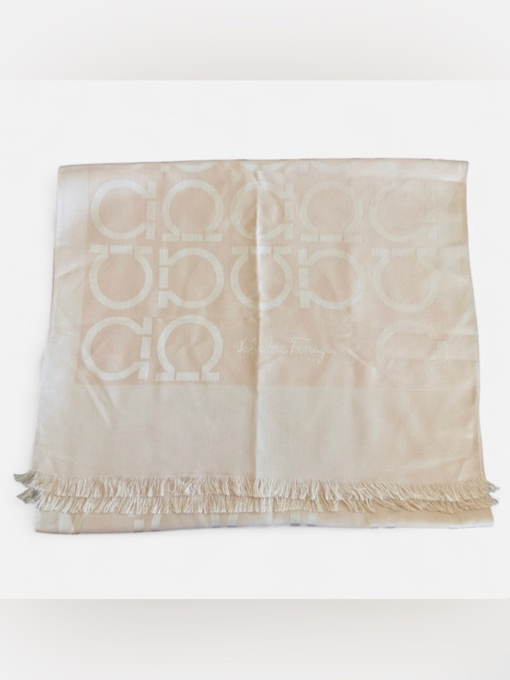 Salvatore Ferragamo Silk and Wool Scarf Stole